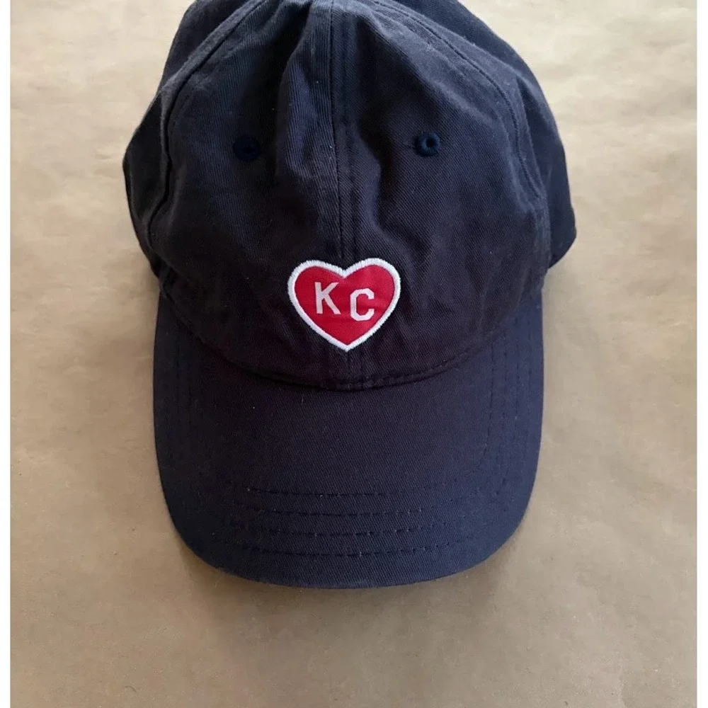 Charlie Hustle Kansas City KC Heart Navy Blue Baseball Cap Love Streetwear